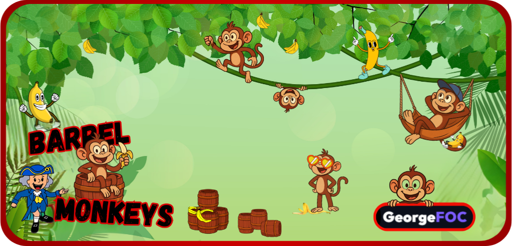 Barrel Monkey Canvas