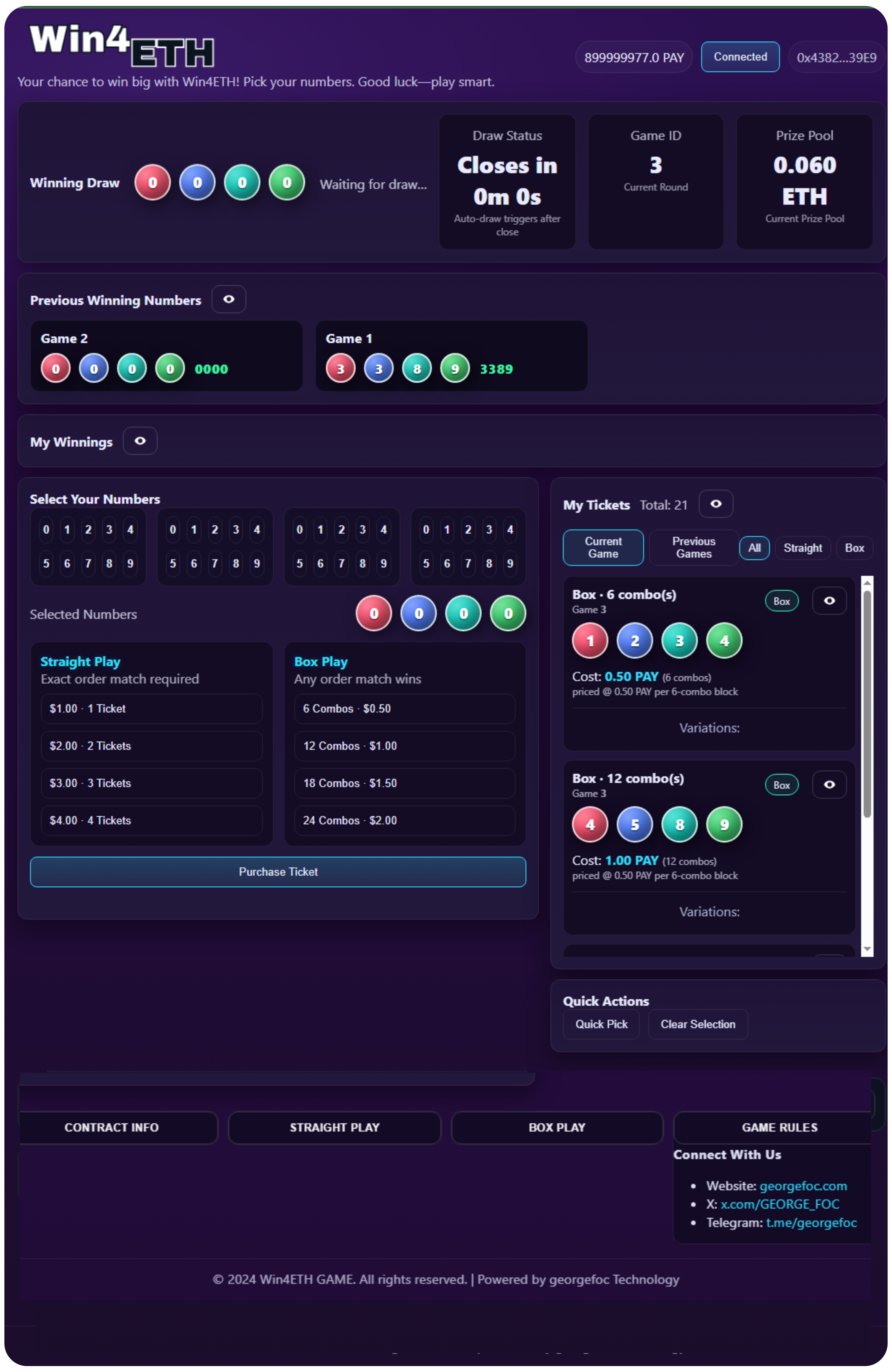 Win4ETH info