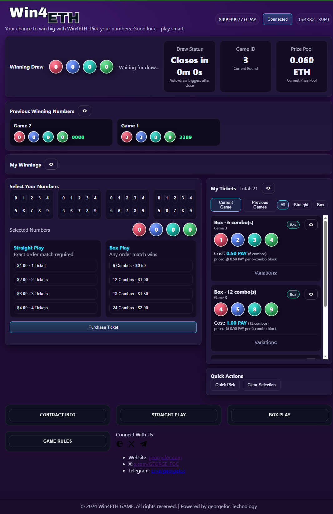Win4ETH gameplay preview